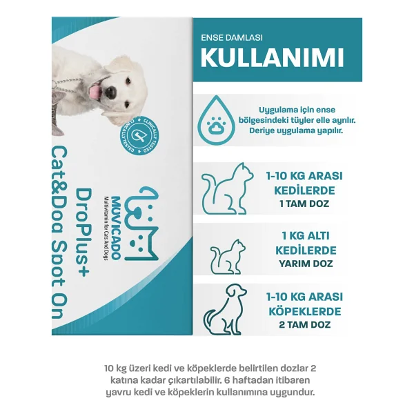 Muvicado Kedi Köpek Dış Parazit Ense Deri Damlası Bit Kene Pire Anti Parazit Bitkisel Damla - (Köpek Kedi Iç Parazit Sadece Dış Damladır) Bit Pire Kene Karşıtı Bitkisel Damla 8 Adet - Görsel 4