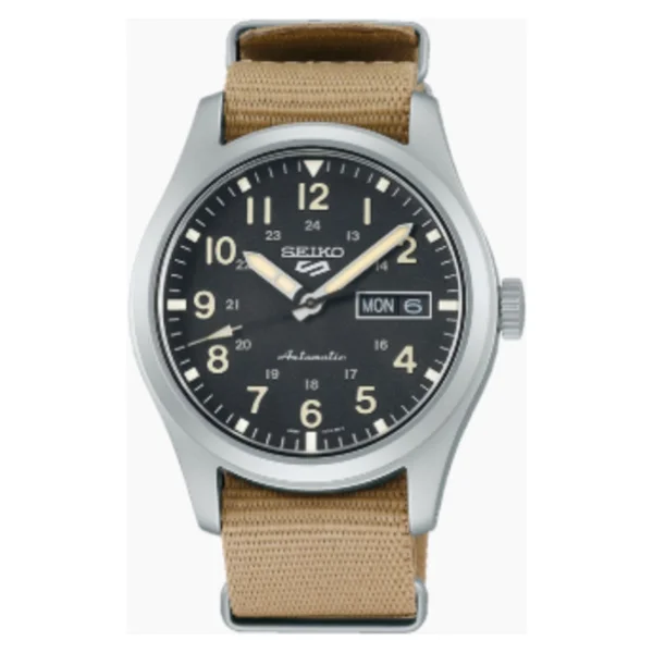 Seiko 5 Sports Field SRPG35 Kumaş Kordon Camel Erkek Kol Saati - Görsel 2