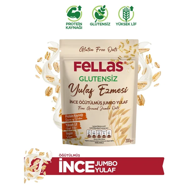 Fellas Glutensiz Yulaf Ezmesi 300 Gr - Görsel 9