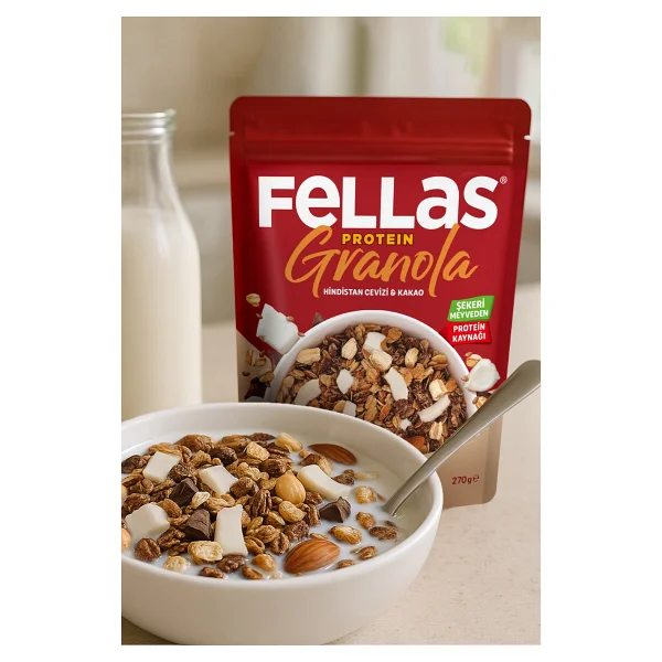 Fellas Protein Granola - Hindistan Cevizi & Kakao (270 G) - Görsel 2