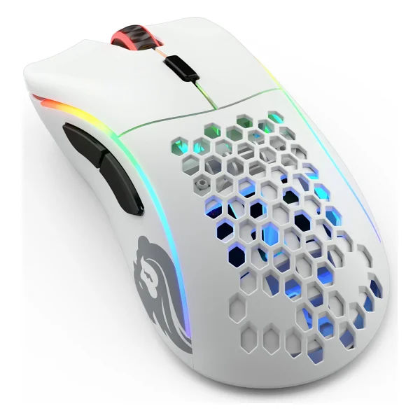 Glorious Model D Glo-Ms-Dw-Mw Mat Beyaz RGB Şarjlı Optik Kablosuz Oyuncu Mouse - Görsel 2