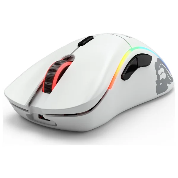 Glorious Model D Glo-Ms-Dw-Mw Mat Beyaz RGB Şarjlı Optik Kablosuz Oyuncu Mouse - Görsel 3