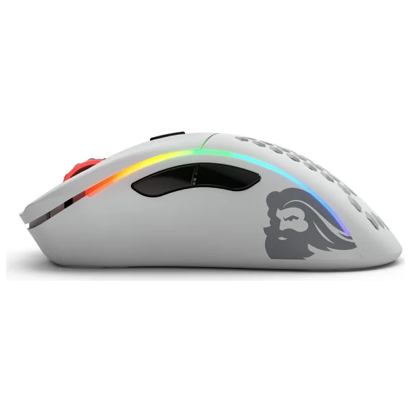 Glorious Model D Glo-Ms-Dw-Mw Mat Beyaz RGB Şarjlı Optik Kablosuz Oyuncu Mouse - Görsel 4