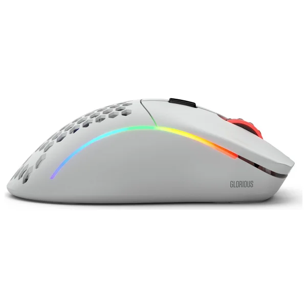 Glorious Model D Glo-Ms-Dw-Mw Mat Beyaz RGB Şarjlı Optik Kablosuz Oyuncu Mouse - Görsel 5
