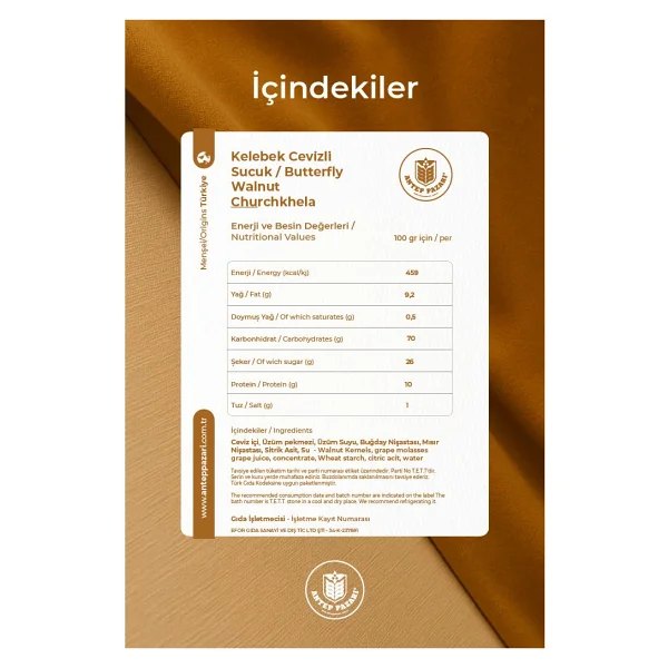 Antep Pazarı Cevizli Kelebek Sucuk- 250 Gr. - Görsel 4