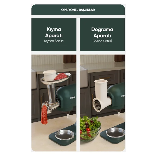 Fressi Allegro Fr-Sm2503 1500 W Yeşil 5 Lt Hamur Yoğurma Makinesi - Görsel 8