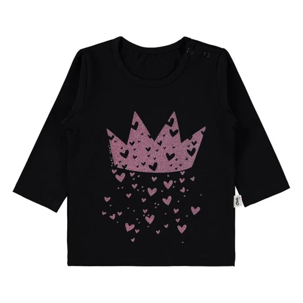 Civil Baby Taç Kalp Baskılı 6-18 Ay Sweatshirt - 5-Siyah - 18 - 24 Ay - Görsel 2