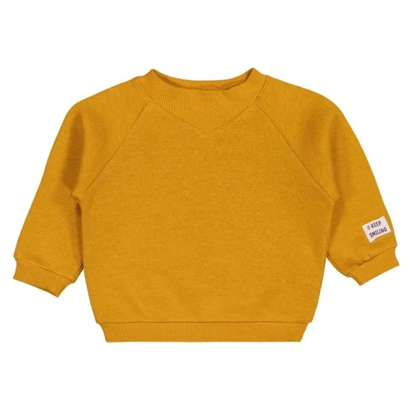 Civil Baby Keep Smiling Etiketli Basic 6-18 Ay Sweatshirt - Hardal 9-12 Ay - Görsel 3