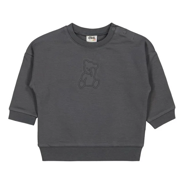 Civil Baby Teddy Baskılı 6-18 Ay Sweatshirt - Gri 18-24 Ay - Görsel 2