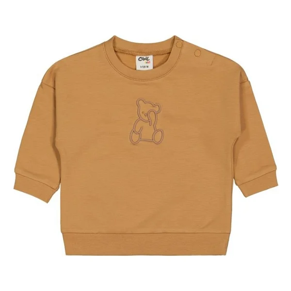 Civil Baby Teddy Baskılı 6-18 Ay Sweatshirt - Gri 18-24 Ay - Görsel 5
