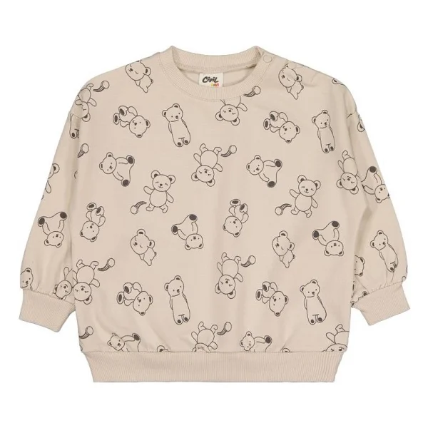 Civil Baby Kontür Ayı Empirme 6-18 Ay Sweatshirt - Bej 12-18 Ay - Görsel 4