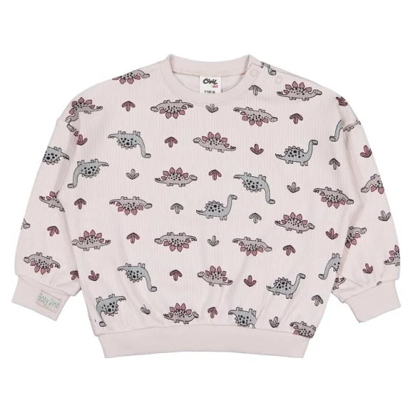 Civil Baby Adventurous Dino Empirme 6-18 Ay Sweatshirt - Bej 18-24 Ay - Görsel 6