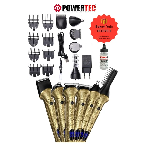 Powertec Tr-1000 6in1 Erkek Bakım Seti - Görsel 9
