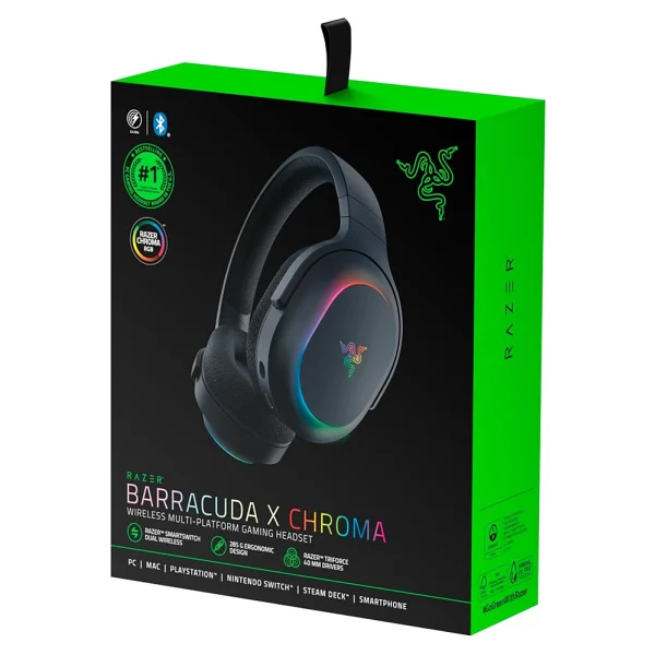 Razer Barracuda X Chroma RGB 7.1 Kablosuz Kulak Üstü Oyuncu Kulaklığı - Görsel 4