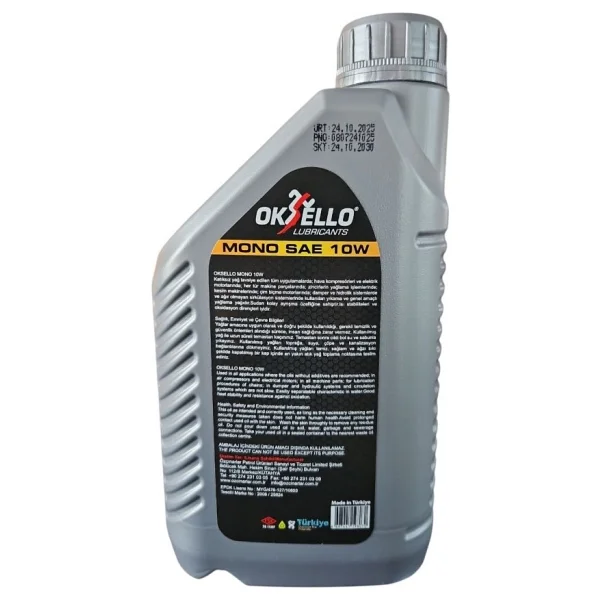 Oksello Mono Sae 10w Zincir Yağı 1 Litre Elektrikli Ve Akülü Testere Uyumlu - Görsel 2