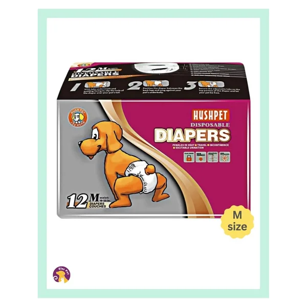 Hushpet Ultra Emici Köpek Külot Çiş Pedi M Beden 12'li - Görsel 4
