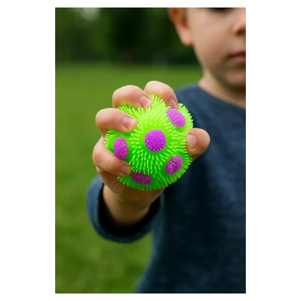 Toyfest Işıklı Dikenli Top Yumuşak Stres Atan Zıplayan Işık Saçan Renk Seçenekli Çok Eğlenceli Harika Oyunca - Görsel 2