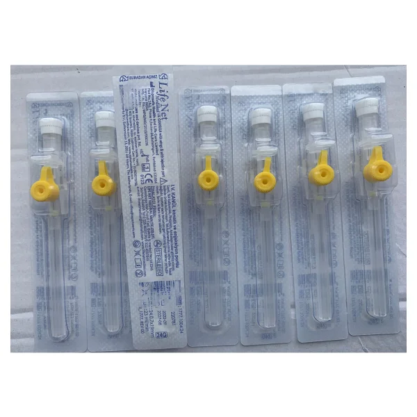 Life Net Medikal Intraket (Branül ) Anjiyokat I.V Kanül Sarı (24g) 1 Kutu 100'lü Paket - Görsel 2