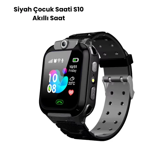 S10 Akıllı Çocuk Saati Siyah - Görsel 6