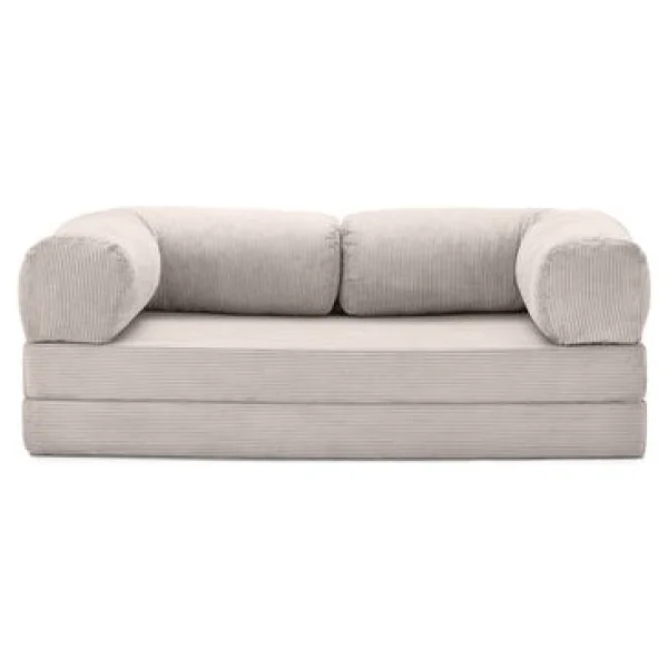 Monamı Dechome Yeny Fitilli Kadife Köşe Koltuk 160x160 Köşe Takımı Modüler Köşe Takımı Yataklı L Koltuk Fitilli Kadife - Krem - Görsel 6