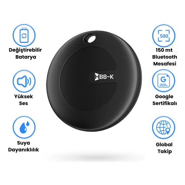 Hbb-K Hi Tag Android Uyumlu Google Sertifikalı Akıllı Takip Cihazı 2'li Paket - Android Uyumludur - Görsel 5