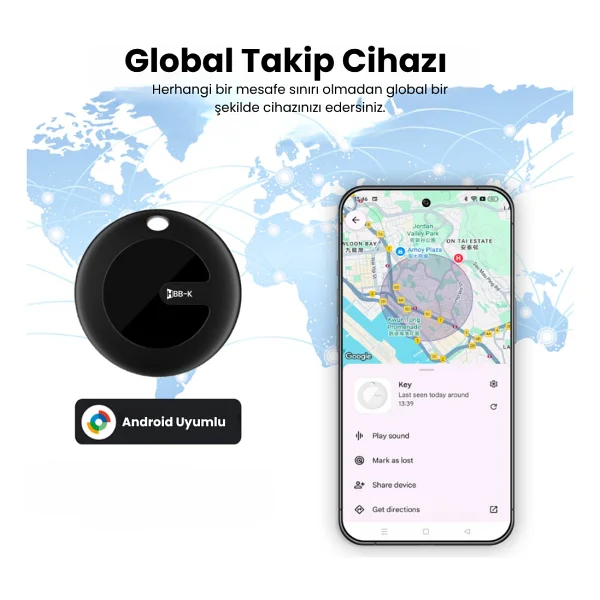 Hbb-K Hi Tag Android Uyumlu Google Sertifikalı Akıllı Takip Cihazı 2'li Paket - Android Uyumludur - Görsel 6