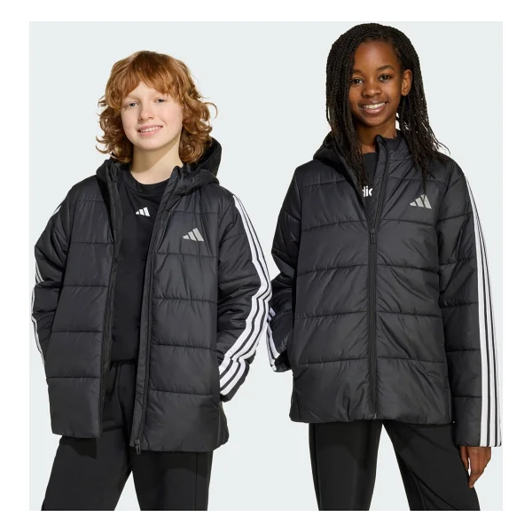 Adidas Essentials 3-Stripes Padded Jl7402 Kapüşonlu Çocuk Şişme Mont - Görsel 6