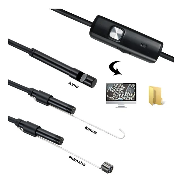 Skygo Endoskop 3 In 1 Yılan Kamera USB Micro USB Type-C Uyumlu 20m - Görsel 3