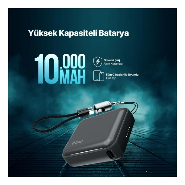 Ttec Recharger Mini 2bb265ug 10000 mAh Hızlı Şarj Powerbank - Görsel 2