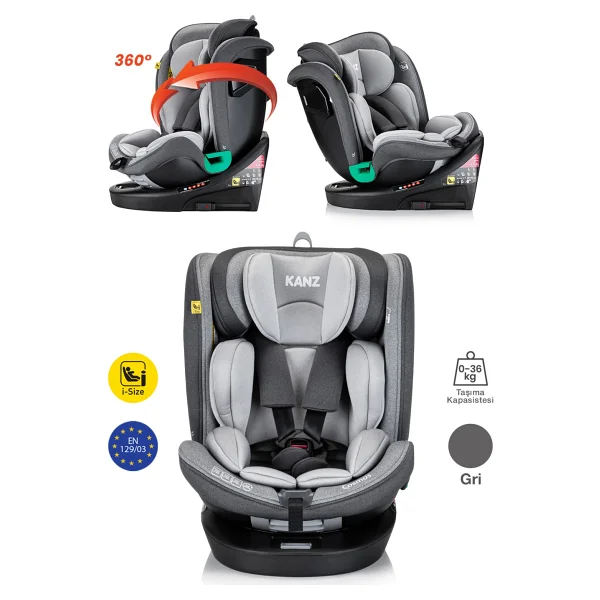 Kanz Cosmos I-Size Gri 0-36 kg Oto Koltuğu - Görsel 5