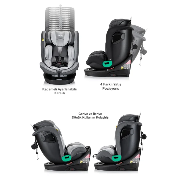 Kanz Cosmos I-Size Gri 0-36 kg Oto Koltuğu - Görsel 3