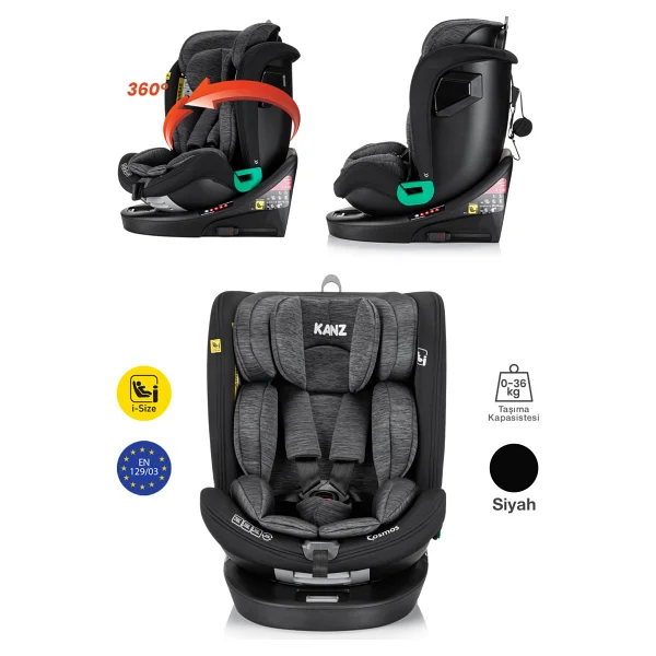 Kanz Cosmos I-Size Gri 0-36 kg Oto Koltuğu - Görsel 6