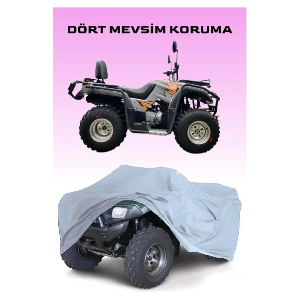 Arora Hunter 300 Atv Branda, Güvenli, Su Geçirmez Dayanıklı Kumaş - Gri - Görsel 7