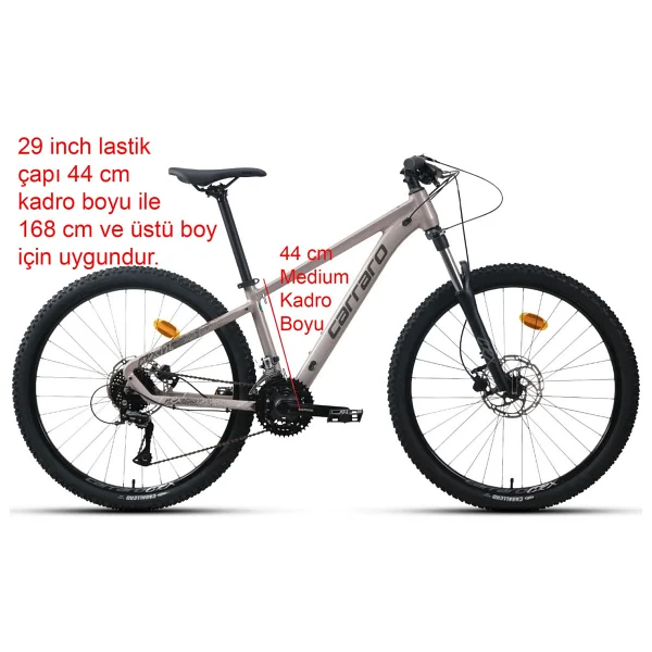 Carraro Crx 924 HD Koyu Gri 24 Vites 29 Jant Erkek Dağ Bisikleti - Görsel 2