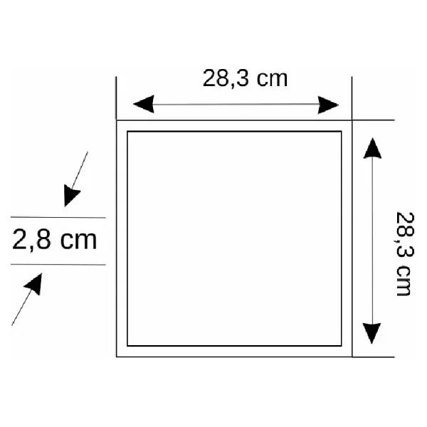 Zmr 24w Sıvaüstü Beyaz Işık Siyah Kasa Kare Panel LED Armatür - Siyah - Beyaz - Görsel 4