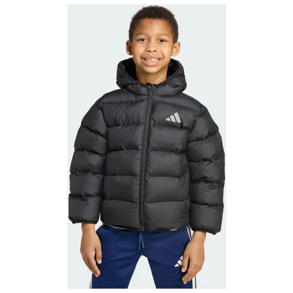 Adidas Synthetic Down Jm8864-Jl7430 Kapüşonlu Siyah Çocuk Şişme Mont - Görsel 6