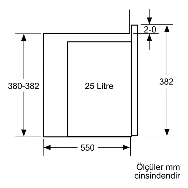 Bosch Bel554mg2 25 Lt Ankastre Mikrodalga Fırın - Görsel 4
