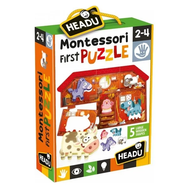 Headu Montessori First Puzzle The Farm (İlk Yapbozum-Çiftlik) 2-4 Yaş - Görsel 2