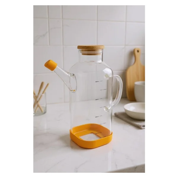 Bambum Petto Bambu Kapaklı 800 Ml Yağdanlık - Görsel 2