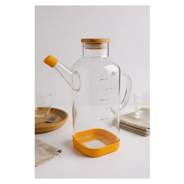 Bambum Petto Bambu Kapaklı 800 Ml Yağdanlık - Görsel 4