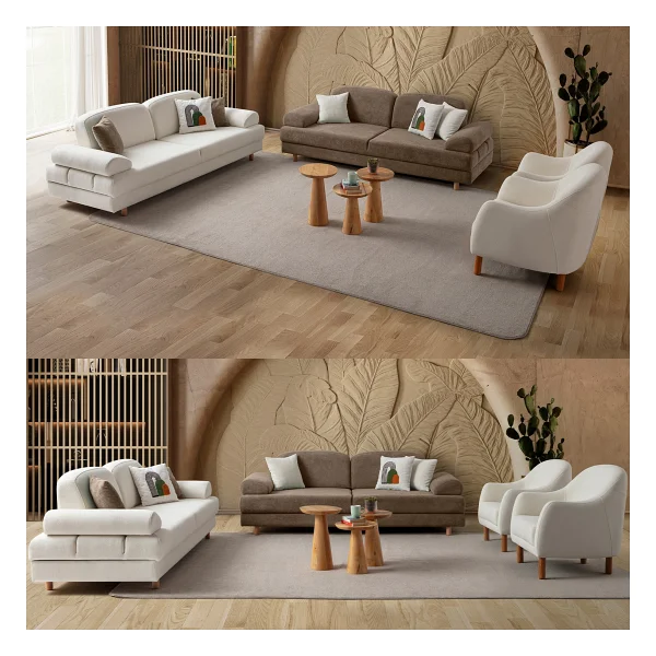 Eymense Aries Yataklı Sandıklı Koltuk Takımı 3+3+1+1 Yeşil - Görsel 8