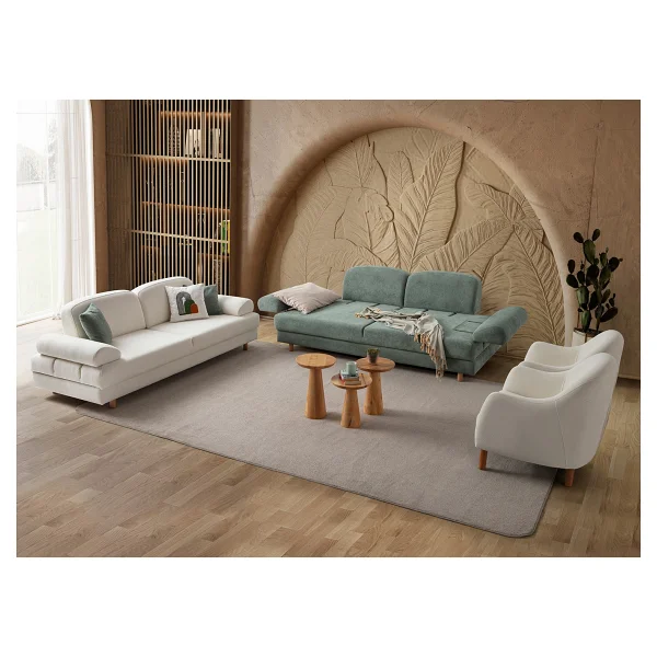 Eymense Aries Yataklı Sandıklı Koltuk Takımı 3+3+1+1 Yeşil - Görsel 4