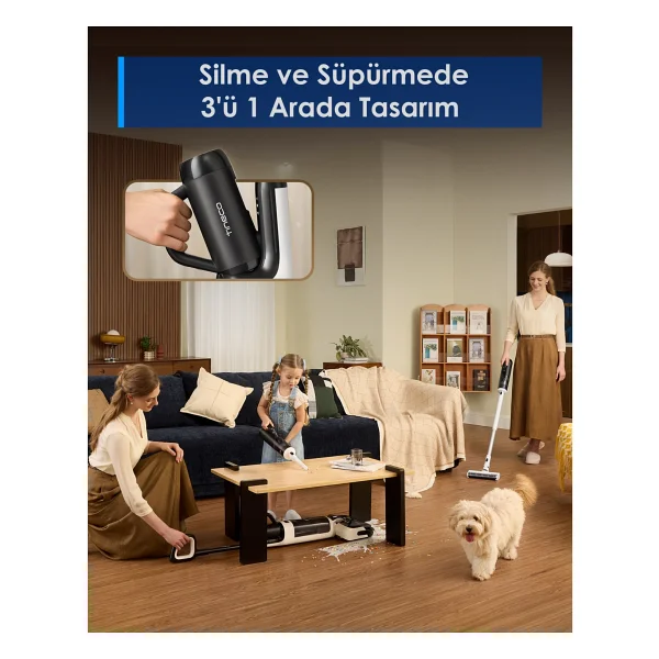 Tineco Floor One Switch S6 Stretch Islak Kuru Şarjlı Dikey Süpürge - Görsel 10