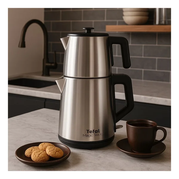 Tefal XL Kapasite Inox Paslanmaz Çelik Gövdeli 1650 Watt Çay Makinesi + Mutfak Tartısı Hediyeli - Görsel 8