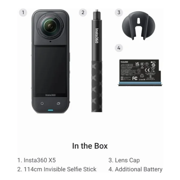 Insta360 X5 Aksiyon Kamerası - Başlangıç Kiti - Görsel 2