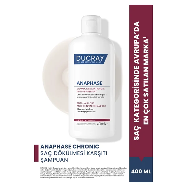 Ducray Anaphase Densifying 400 Ml Saç Dökülmesine Karşı Şampuan - Görsel 10