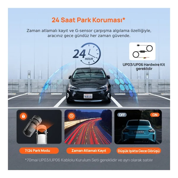 70mai A410 Full HD Ön Ve Arka Araç Kamerası Seti - Görsel 3