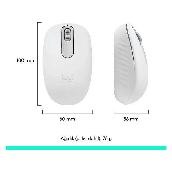 Logitech Mk250 920-013529 Beyaz Kablosuz Klavye Mouse Seti - Görsel 9