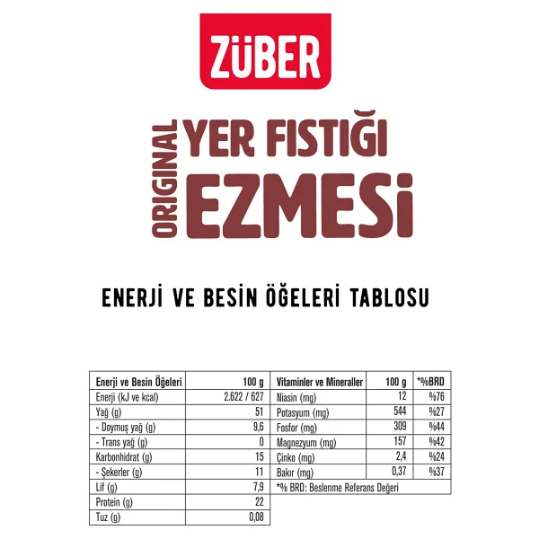 Züber Original Fıstık Ezmesi 315 Gr - Görsel 4