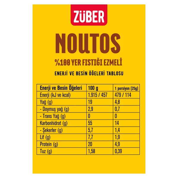 Züber Noutos %100 Yer Fıstığı Ezmeli Fırınlanmış Nohut Cipsi 55g X 12 Adet - 315 Gr - Görsel 2